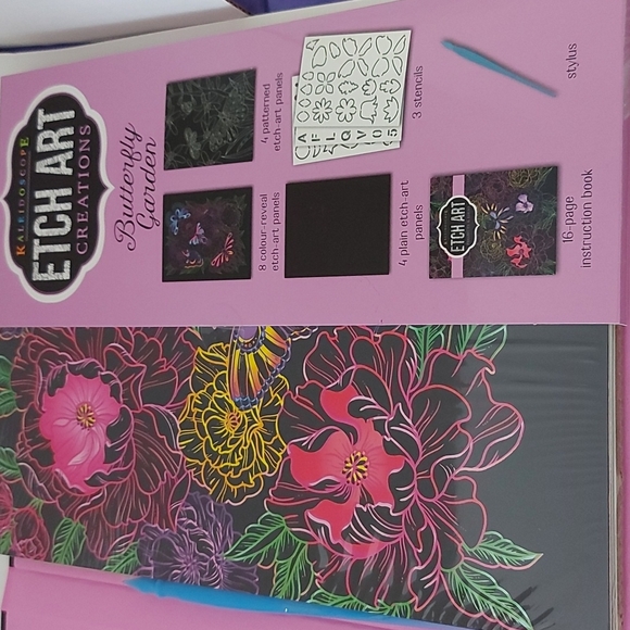 NWOT Butterfly Garden ETCH ART Creation - Picture 7 of 11